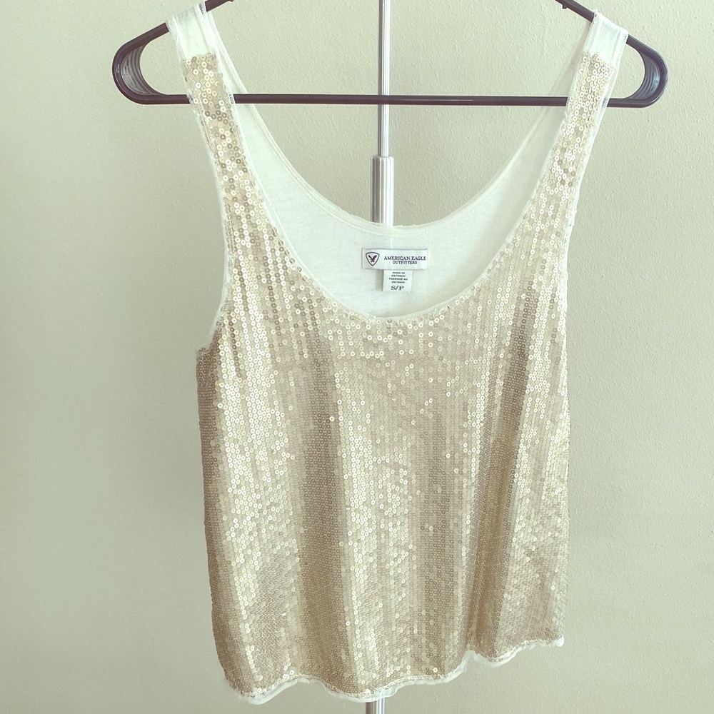 American Eagle Outfitters Sequin Tank Top (sz S)